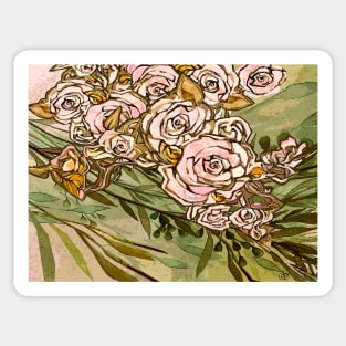 Vintage Cabbage Rose Sticker